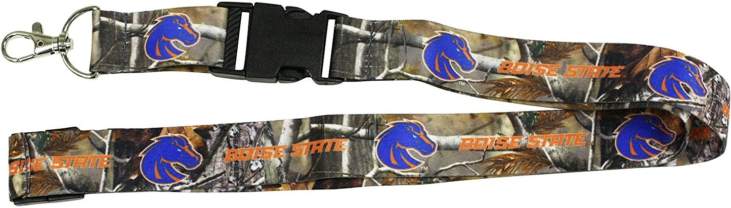 Boise State University Broncos Camo Lanyard Keychain Double Sided Breakaway Safety Design Adult 18 Inch