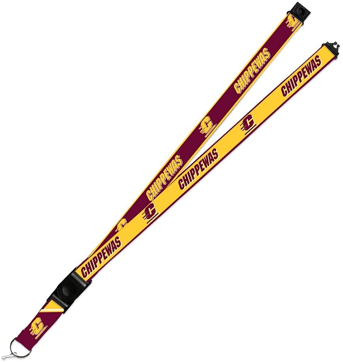 Central Michigan Chippewas Lanyard Keychain 2-sided Breakaway Clip University
