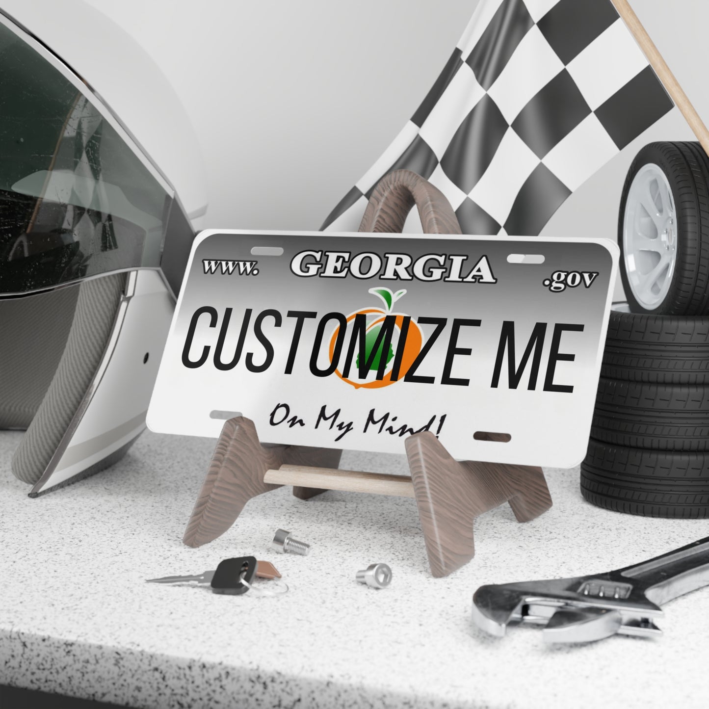 Custom Personalized Georgia Vanity Plate - Customize Me Georgia The Peach State Plate