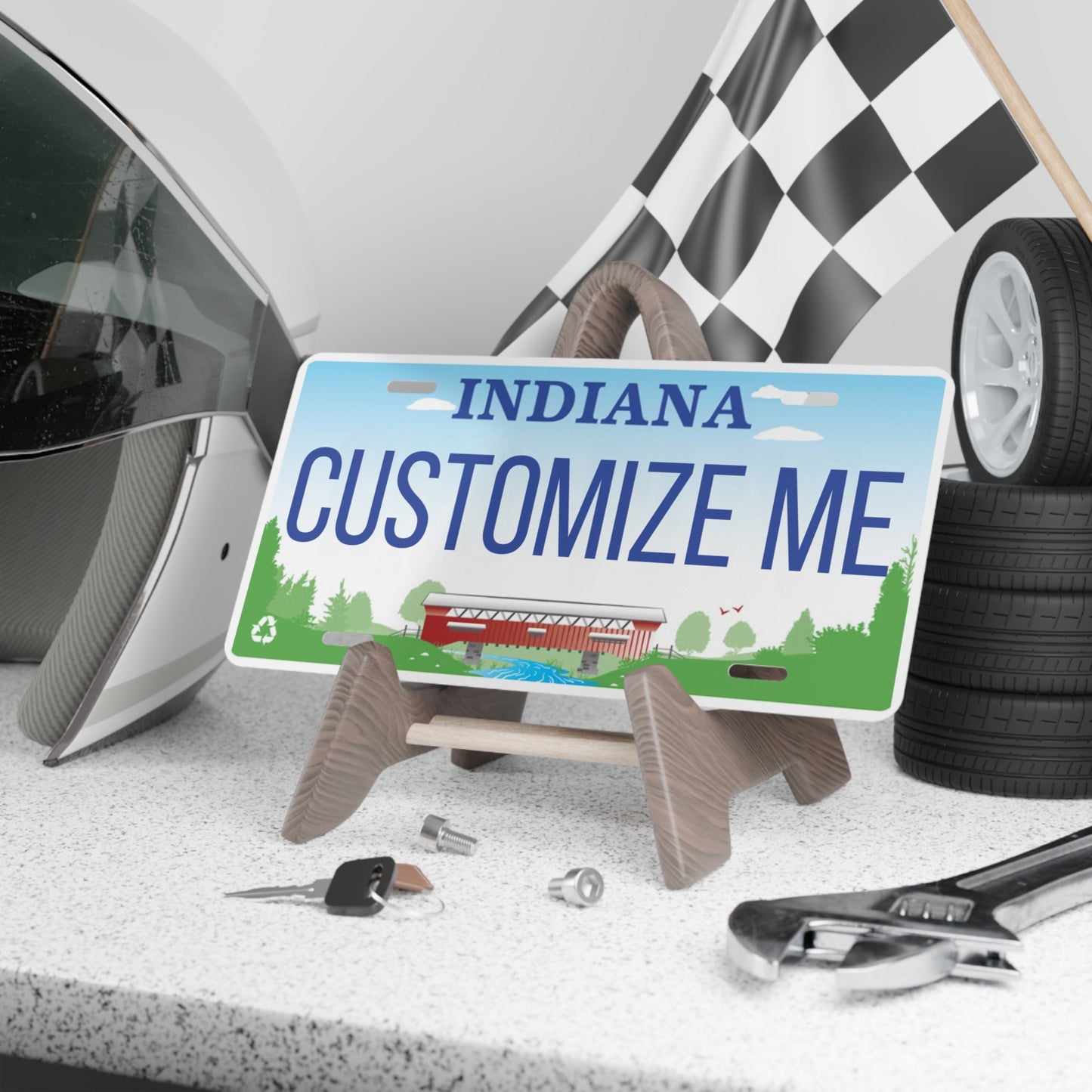 Custom Personalized Indiana Vanity Plate - Customize Me Indiana The Hoosier State