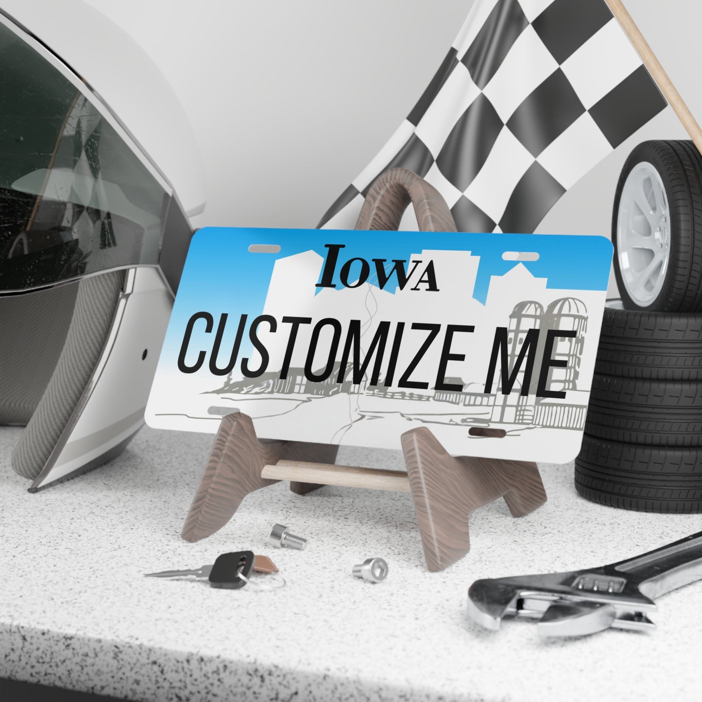 Custom Personalized Iowa Vanity Plate - Customize Me Iowa The Hawkeye State