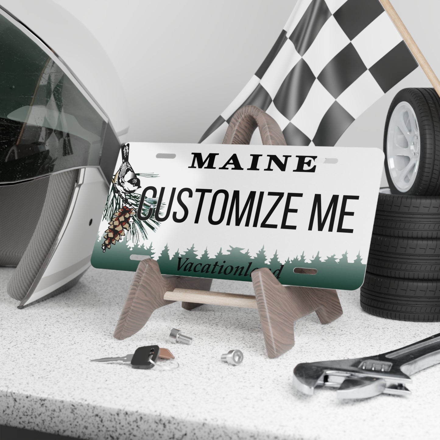 Custom Personalized Maine Vanity Plate - Customize Me Maine The Pine Tree State
