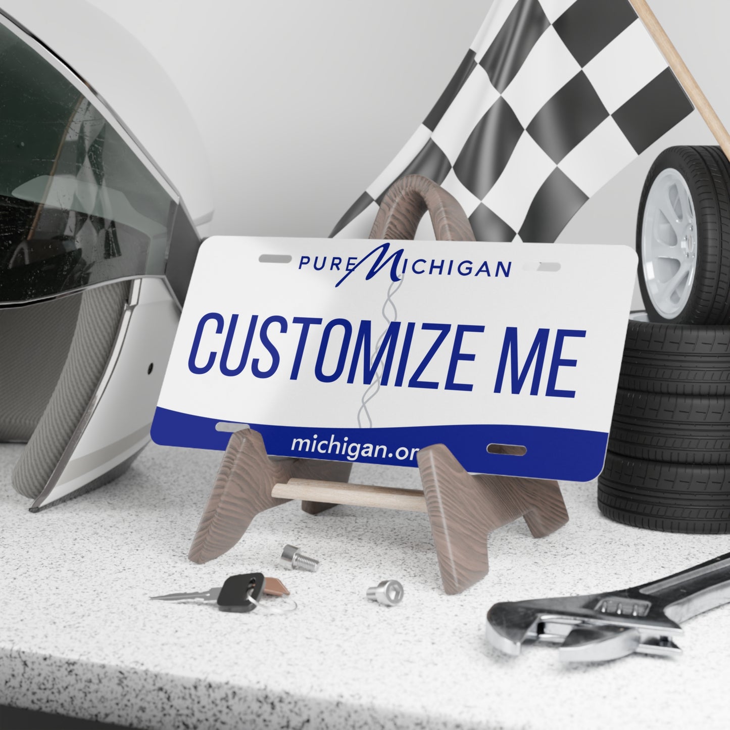 Custom Personalized Michigan Vanity Plate - Customize Me Michigan The Great Lakes State