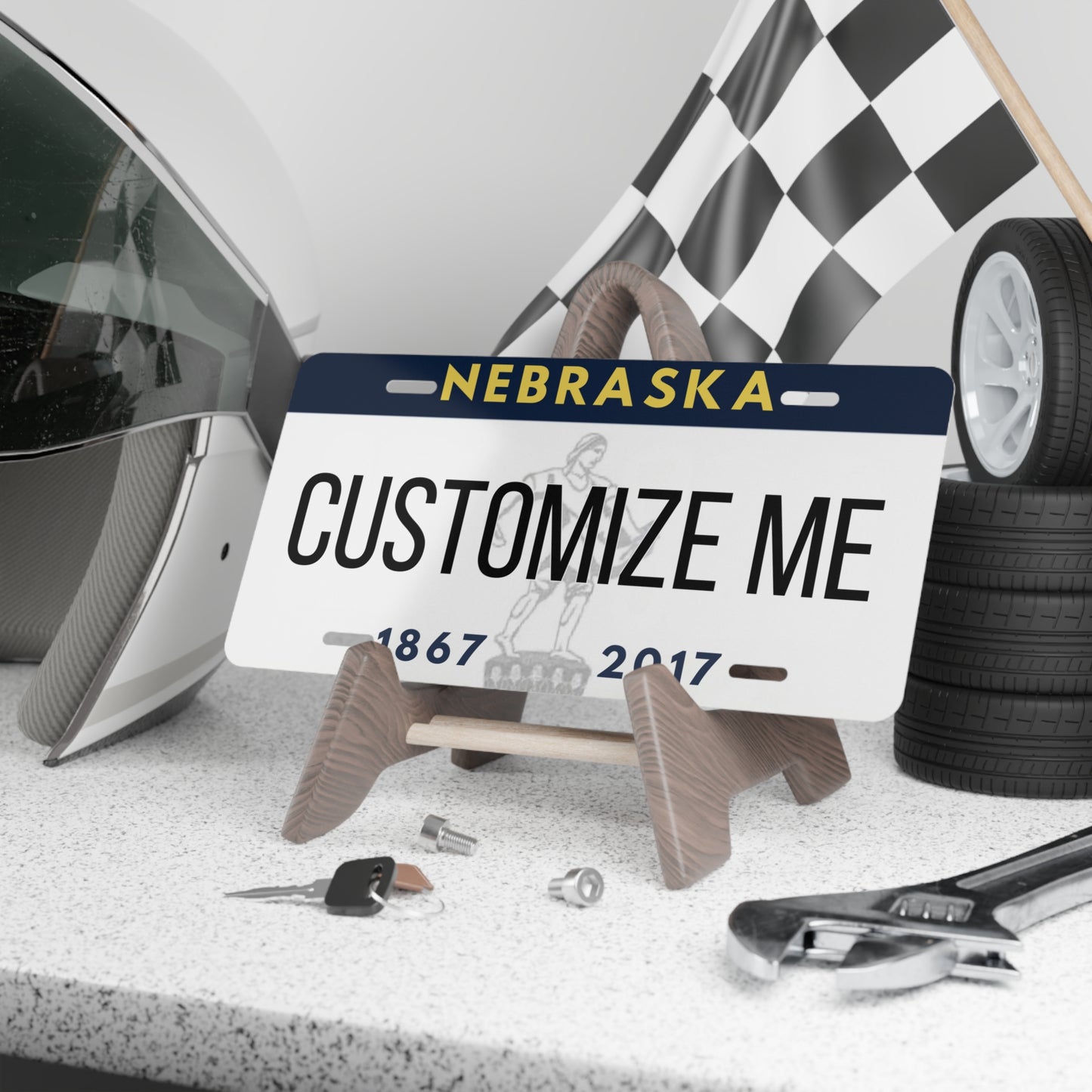 Custom Personalized Nebraska Vanity Plate - Customize Me Nebraska The Cornhusker State