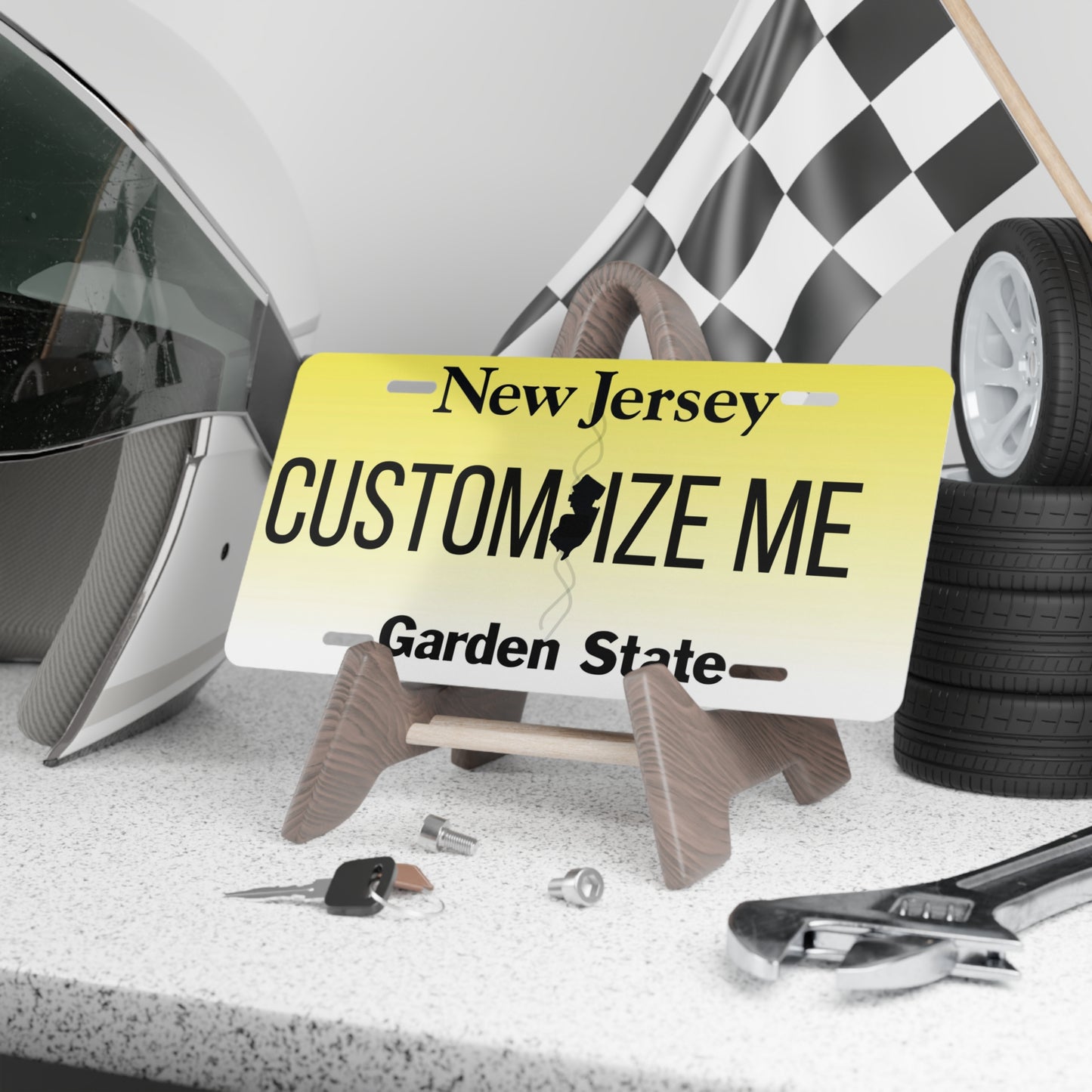Custom Personalized New Jersey Vanity Plate - Customize Me New Jersey The Garden State