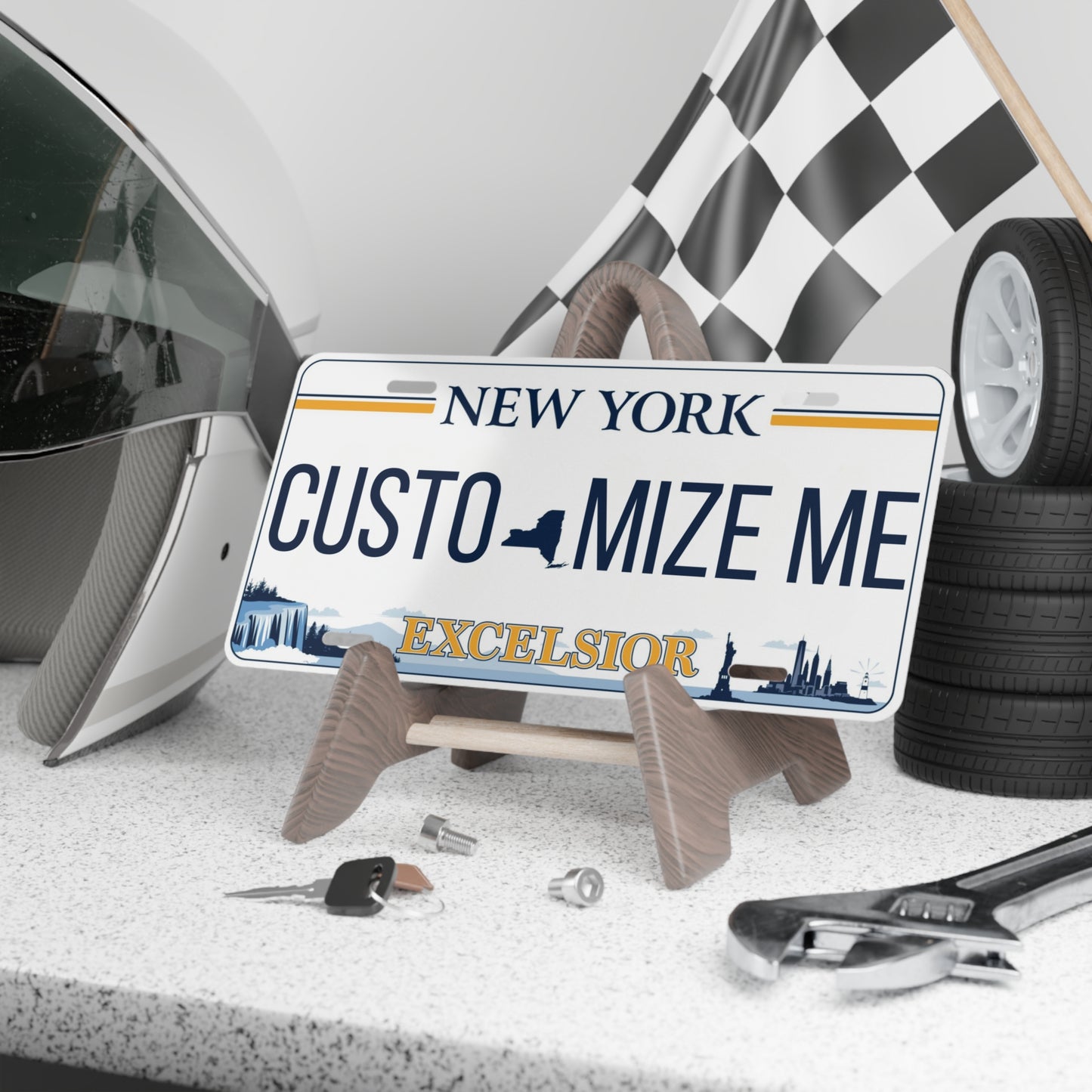Custom Personalized New York Vanity Plate - Customize Me New York Empire State Plate