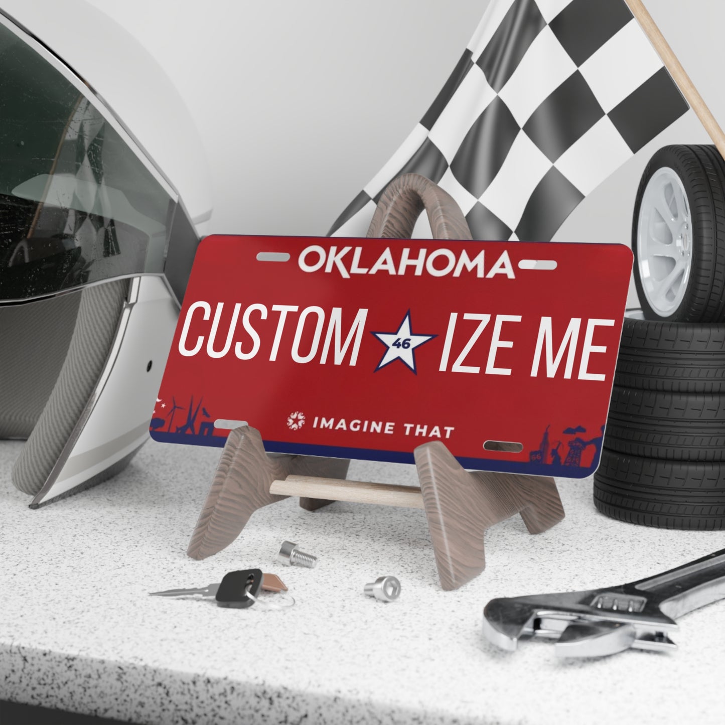 Custom Personalized Oklahoma Vanity Plate - Customize Me Oklahoma The Sooner State