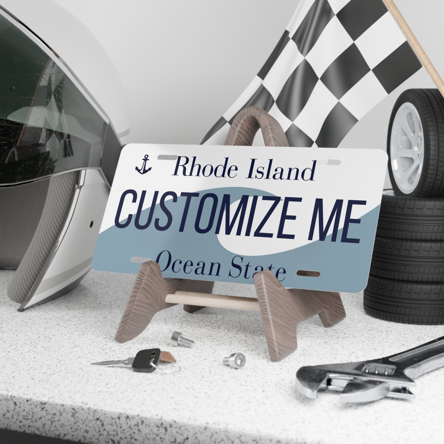 Custom Personalized Rhode Island Vanity Plate - Customize Me Rhode Island The Ocean State