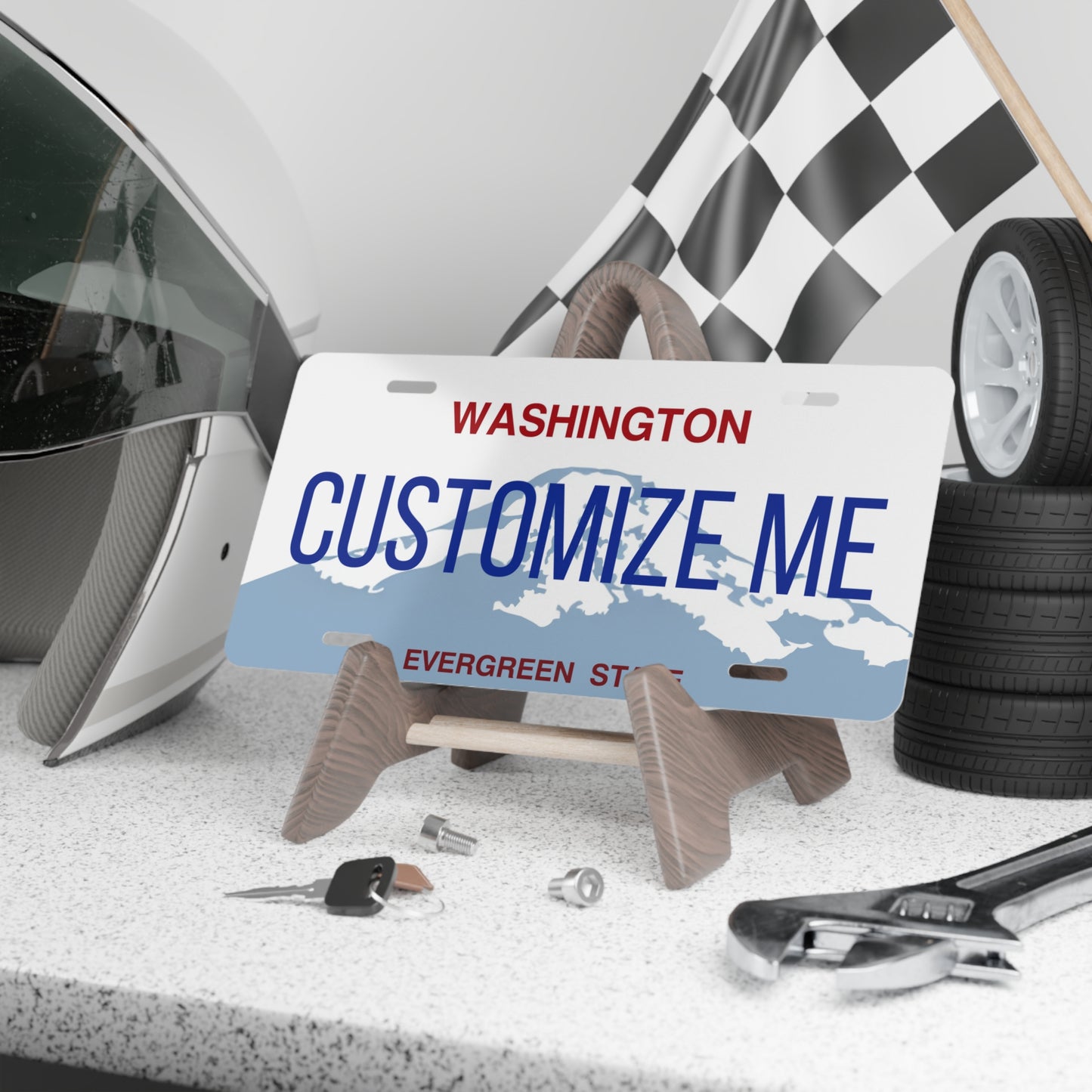 Custom Personalized Washington Vanity Plate - Customize Me Washington The Evergreen State