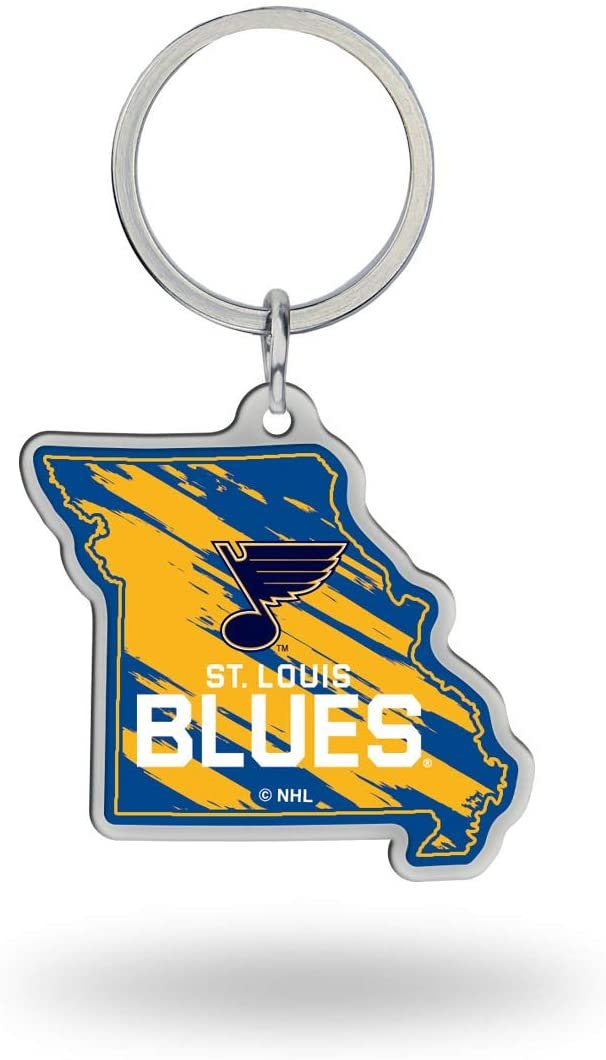 Missouri State Shape Keychain, St. Louis Blues