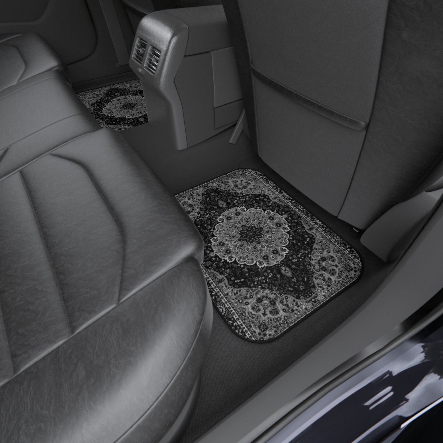 My Car Stuff 'Black Oriental Rug' Custom Design Car Mats (4x Front & Rear)