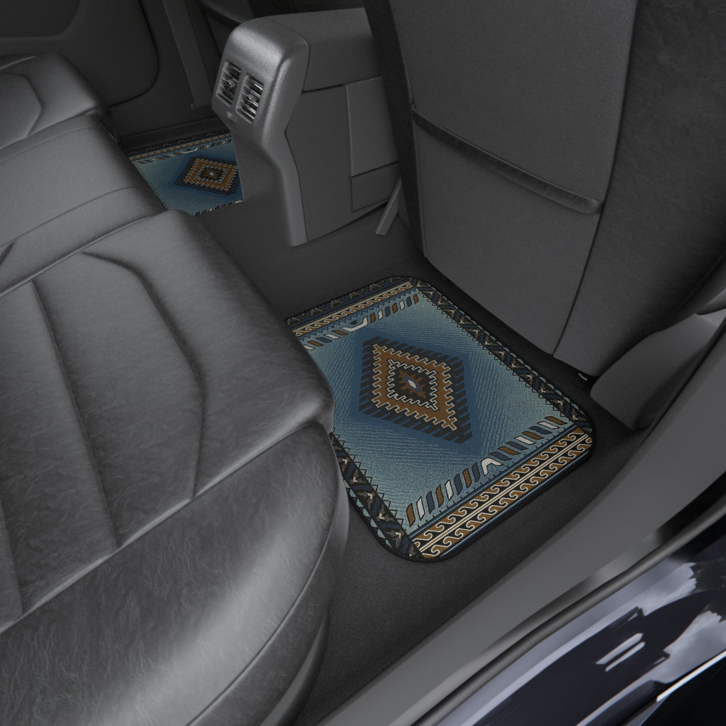 My Car Stuff 'Blue Wave' Native Custom Design Car Mats (4x Front & Rear)