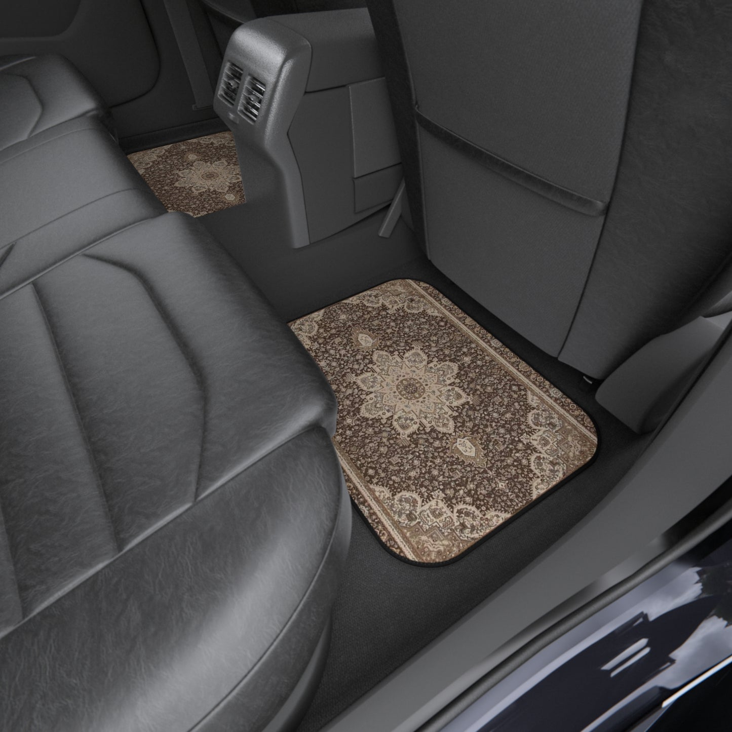 My Car Stuff 'Brown Oriental Rug' Custom Design Car Mats (4x Front & Rear)