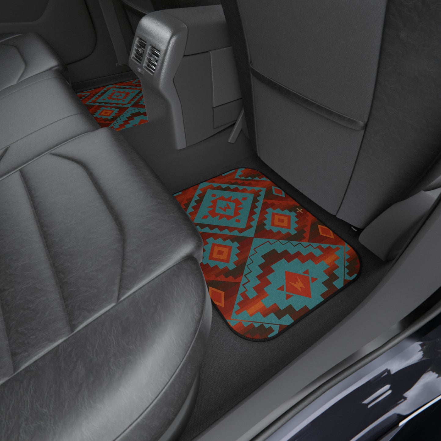 My Car Stuff 'Turquoise Canyon' Native Custom Design Car Mats (4x Front & Rear)