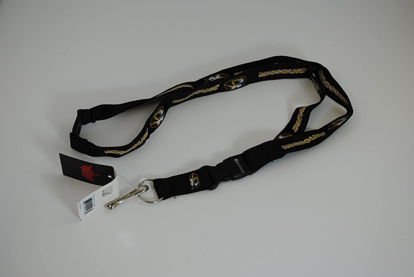 NCAA Missouri Tigers Team Color Lanyard, 22-inches, Black