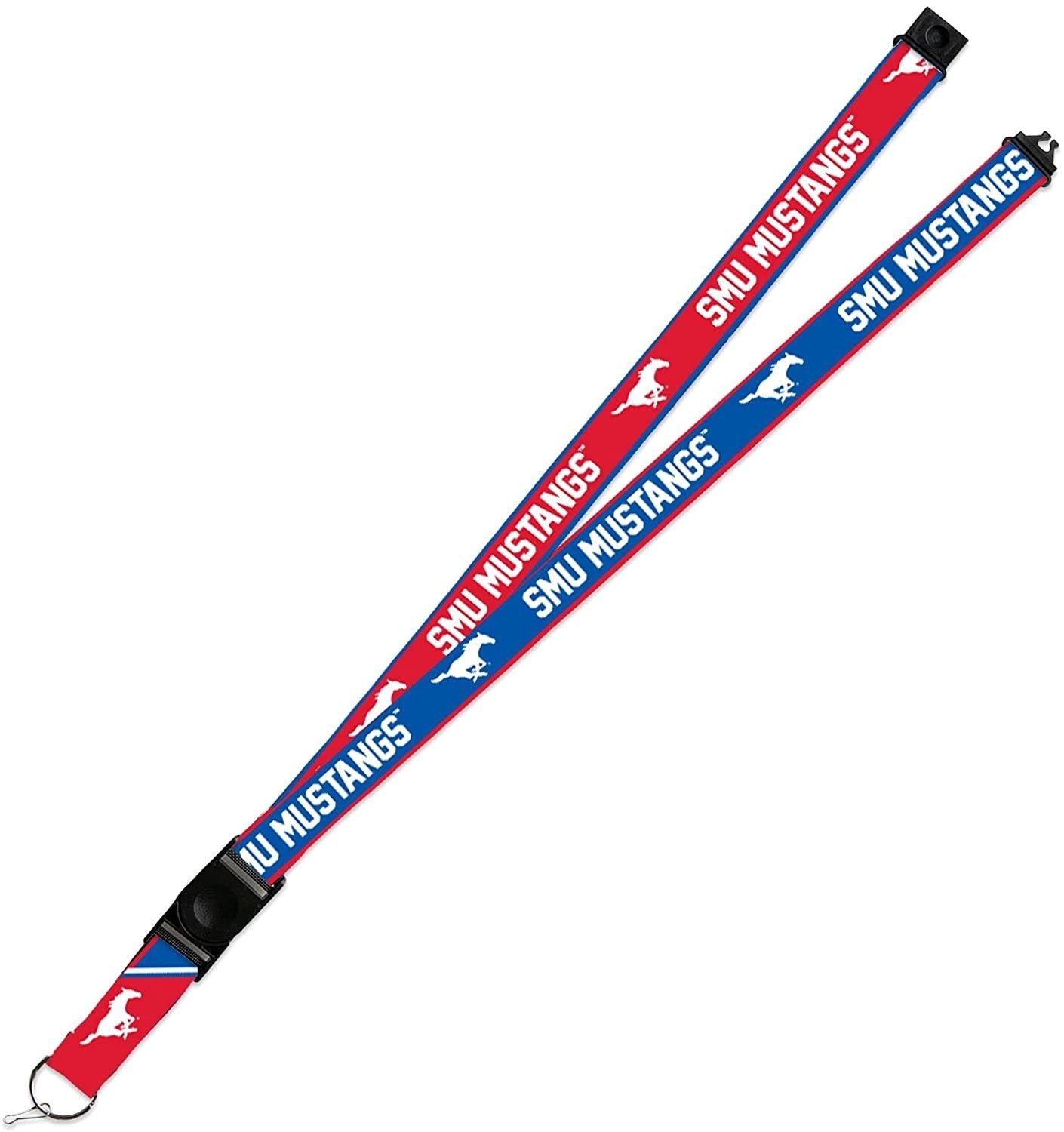 Southern Methodist Mustangs SMU Lanyard Keychain 2-sided Breakaway Clip University of