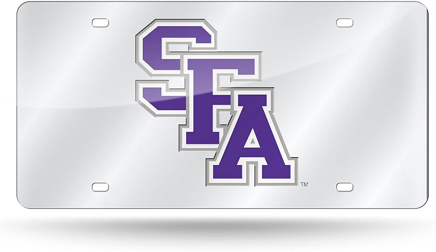 Stephen F Austin University Lumberjacks Premium Laser Tag License Plate, Mirrored Acrylic Inlaid, 6x12 Inch