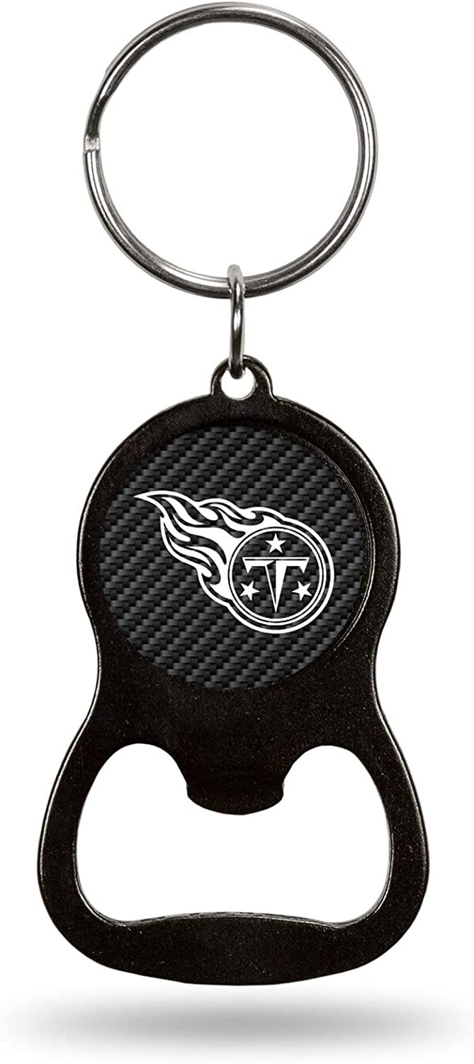 Tennessee Titans Keychain Bottle Opener Carbon Fiber Design Metal Football
