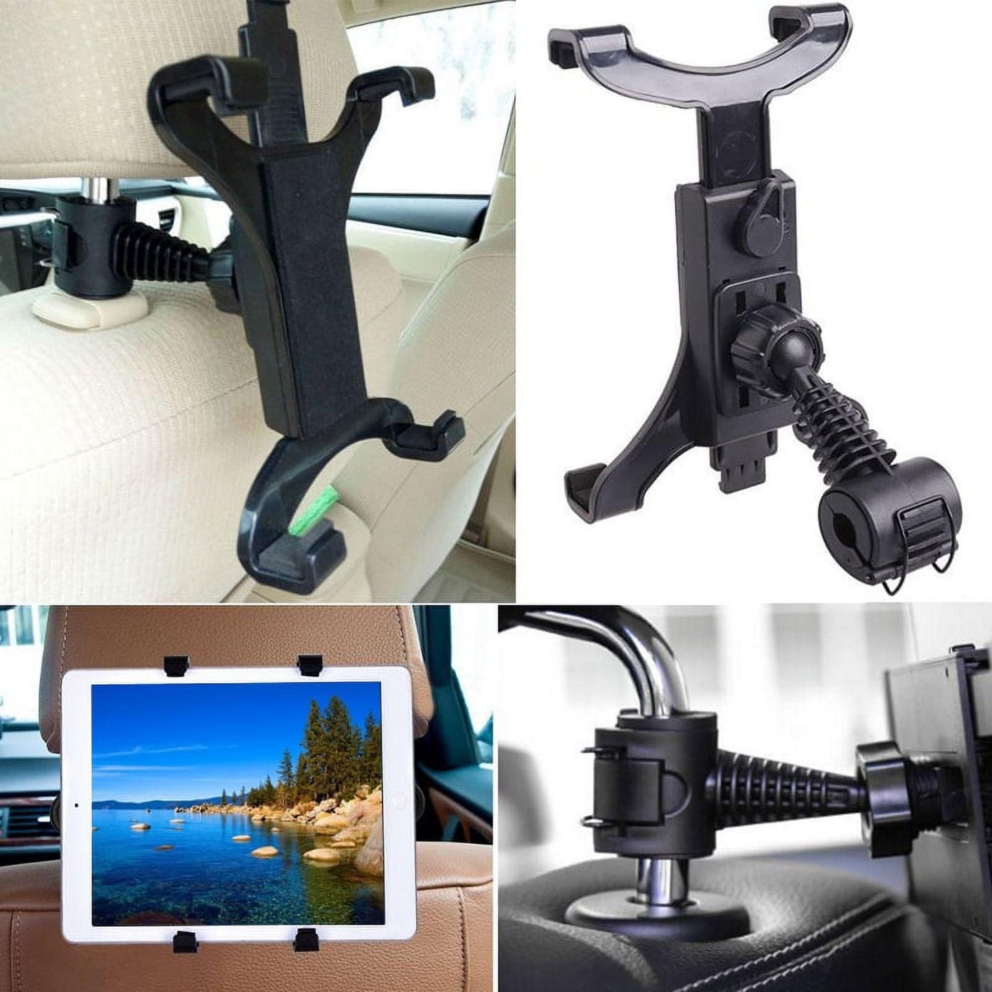 Universal Tablet Holder Mount Stand Premium Car Back Seat Headrest Mount Holder for 7-10 Inch Tablet/Gps/Ipad