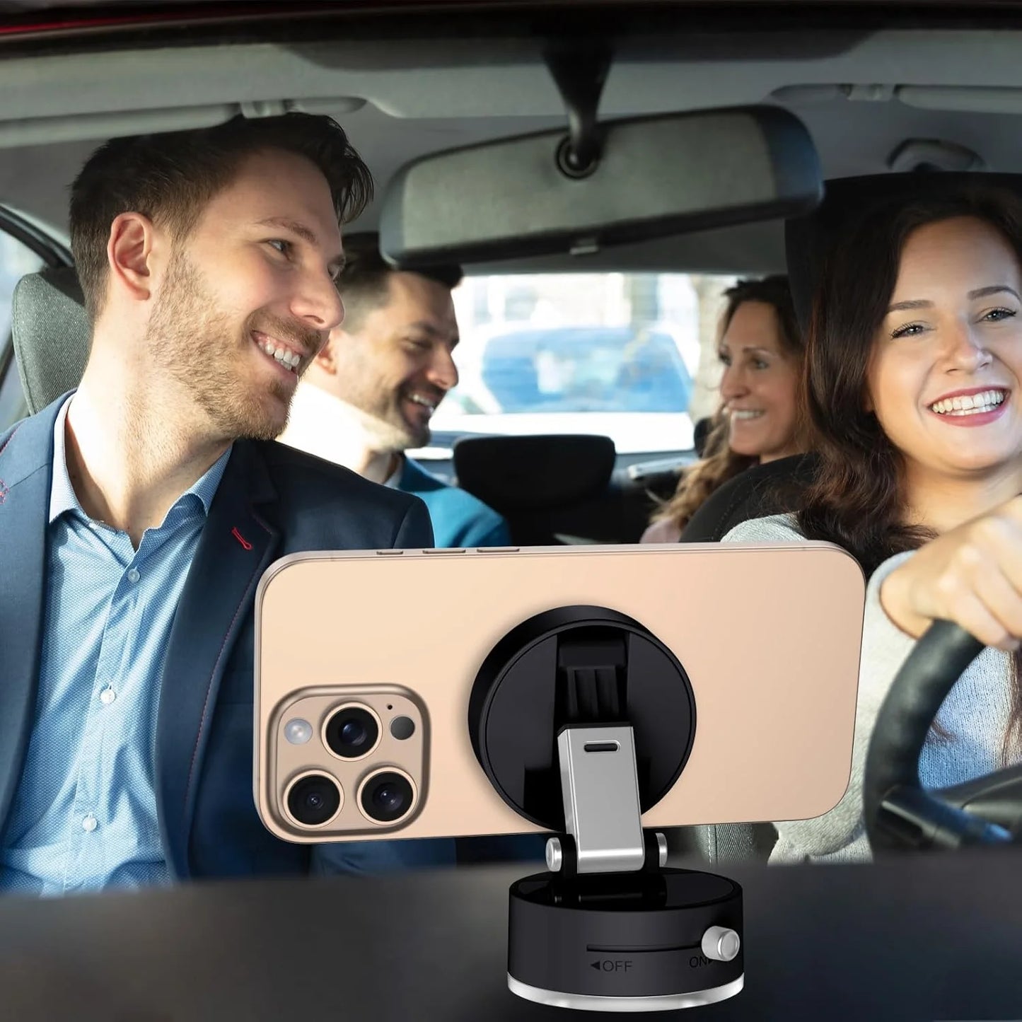 Vacuum Suction Mount Magnetic Folding Cell Phone Holder