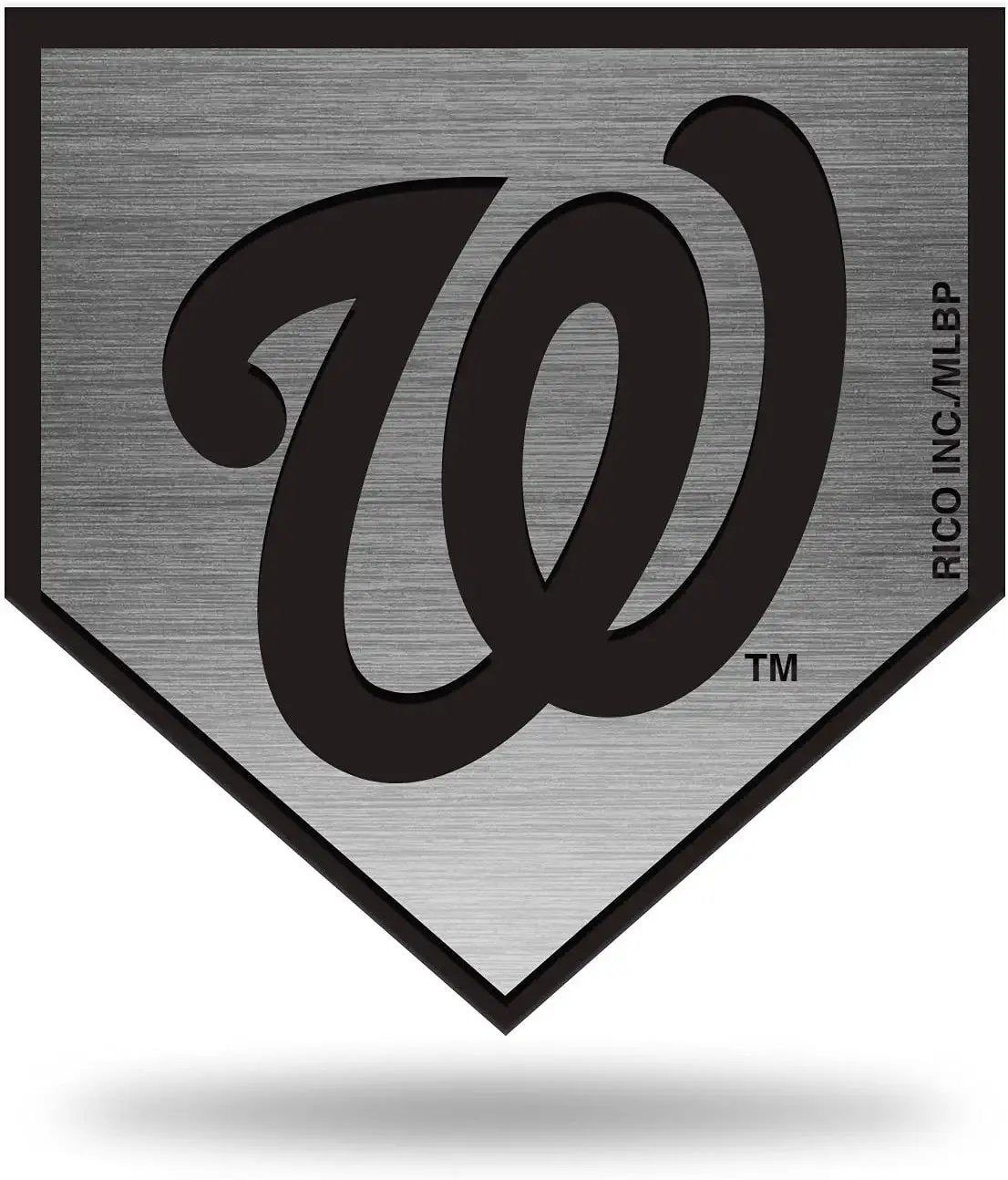 Washington Nationals Solid Metal Auto Emblem Antique Nickel for Car/Truck/SUV