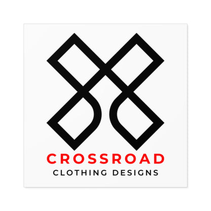 Crossroad Square Indoor\Outdoor Stickers (Black Text)