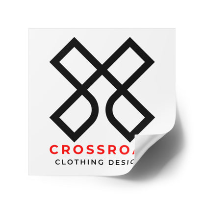 Crossroad Square Indoor\Outdoor Stickers (Black Text)