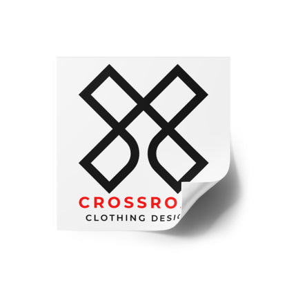 Crossroad Square Indoor\Outdoor Stickers (Black Text)