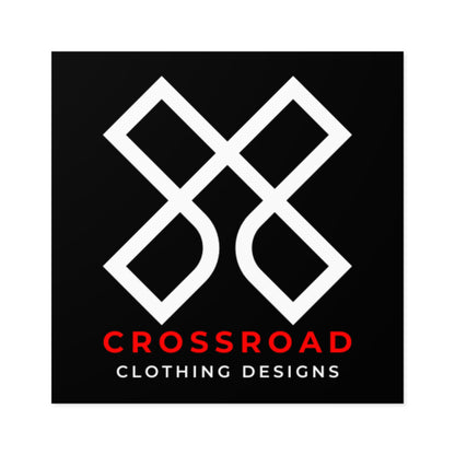 Crossroad Square Indoor\Outdoor Stickers (White Text)