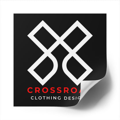 Crossroad Square Indoor\Outdoor Stickers (White Text)