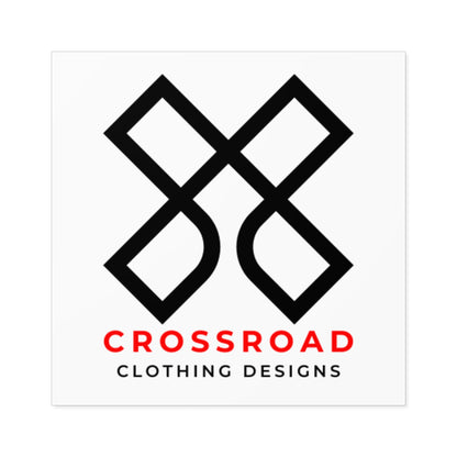 Crossroad Square Indoor\Outdoor Stickers (Black Text)