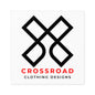 Crossroad Square Indoor\Outdoor Stickers (Black Text)