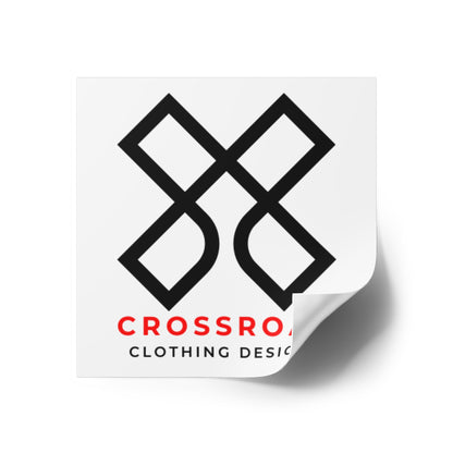 Crossroad Square Indoor\Outdoor Stickers (Black Text)