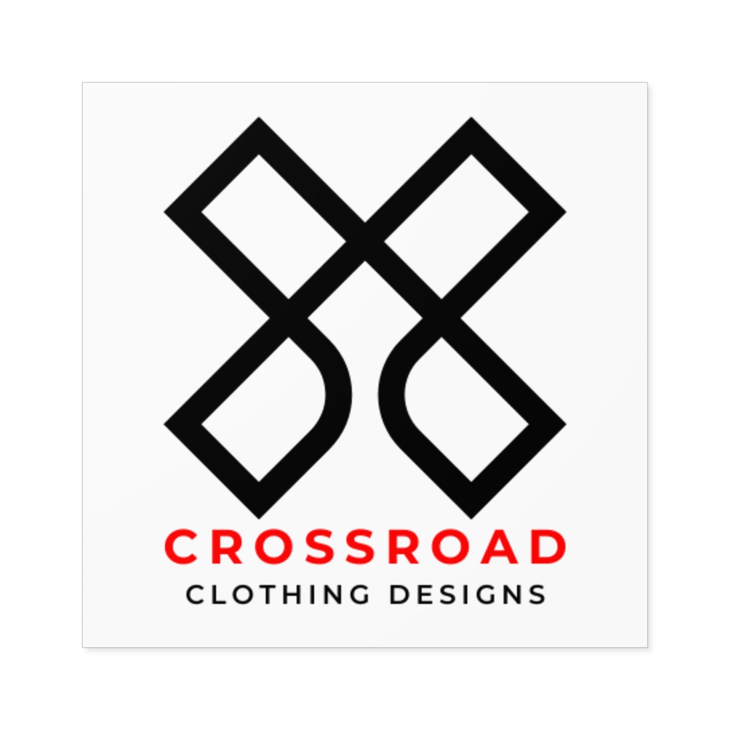 Crossroad Square Indoor\Outdoor Stickers (Black Text)