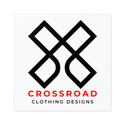 Crossroad Square Indoor\Outdoor Stickers (Black Text)