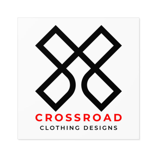 Crossroad Square Indoor\Outdoor Stickers (Black Text)