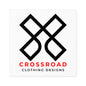 Crossroad Square Indoor\Outdoor Stickers (Black Text)