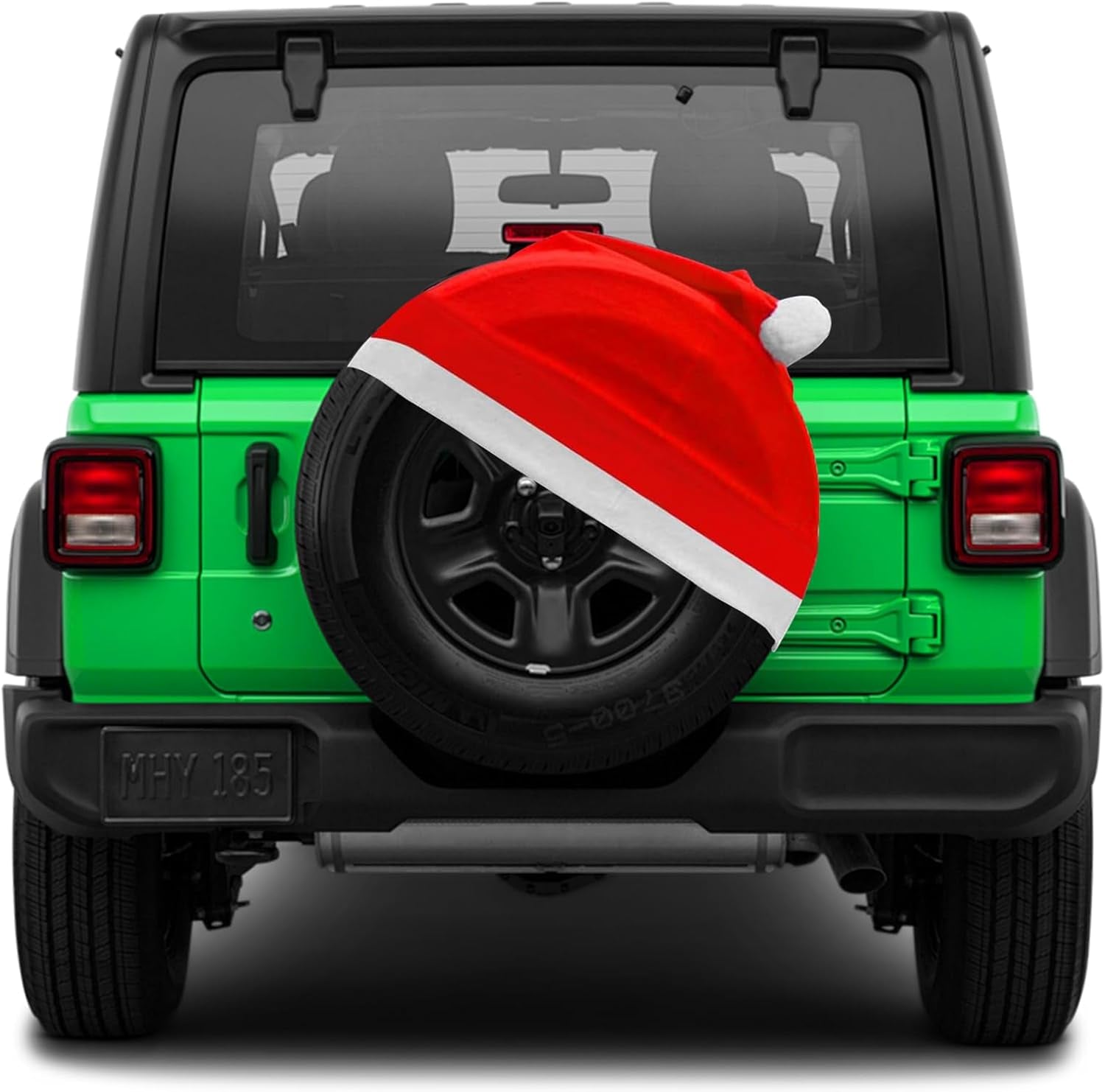 27-29 Inch Christmas Santa Hat Car Decoration Outdoors Red Spare Tire Cover