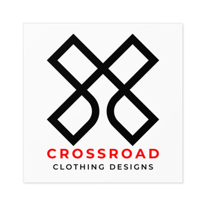 Crossroad Square Indoor\Outdoor Stickers (Black Text)