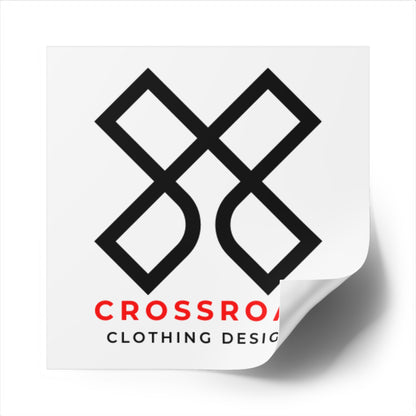 Crossroad Square Indoor\Outdoor Stickers (Black Text)