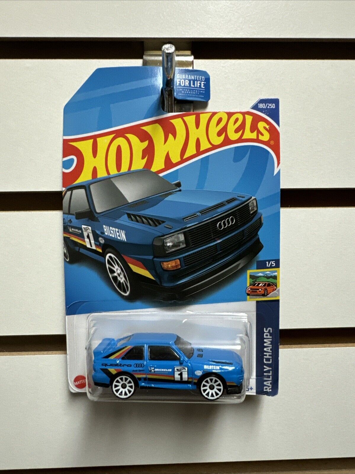 2022 Hot Wheels ‘84 Audi Sport Quattro • 180/250 • Blue •Rally Champs • 1/5