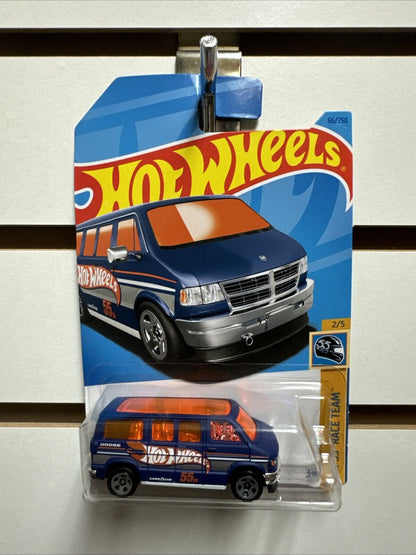 Hot Wheels Dodge Van Blue- 2/5 HW 55 RACE TEAM