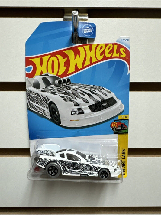 Hot Wheels Mustang Funny Car White #112 112/250 - 2024 HW Art Cars