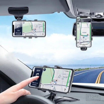 Rearview Mirror (and More) Phone Holder