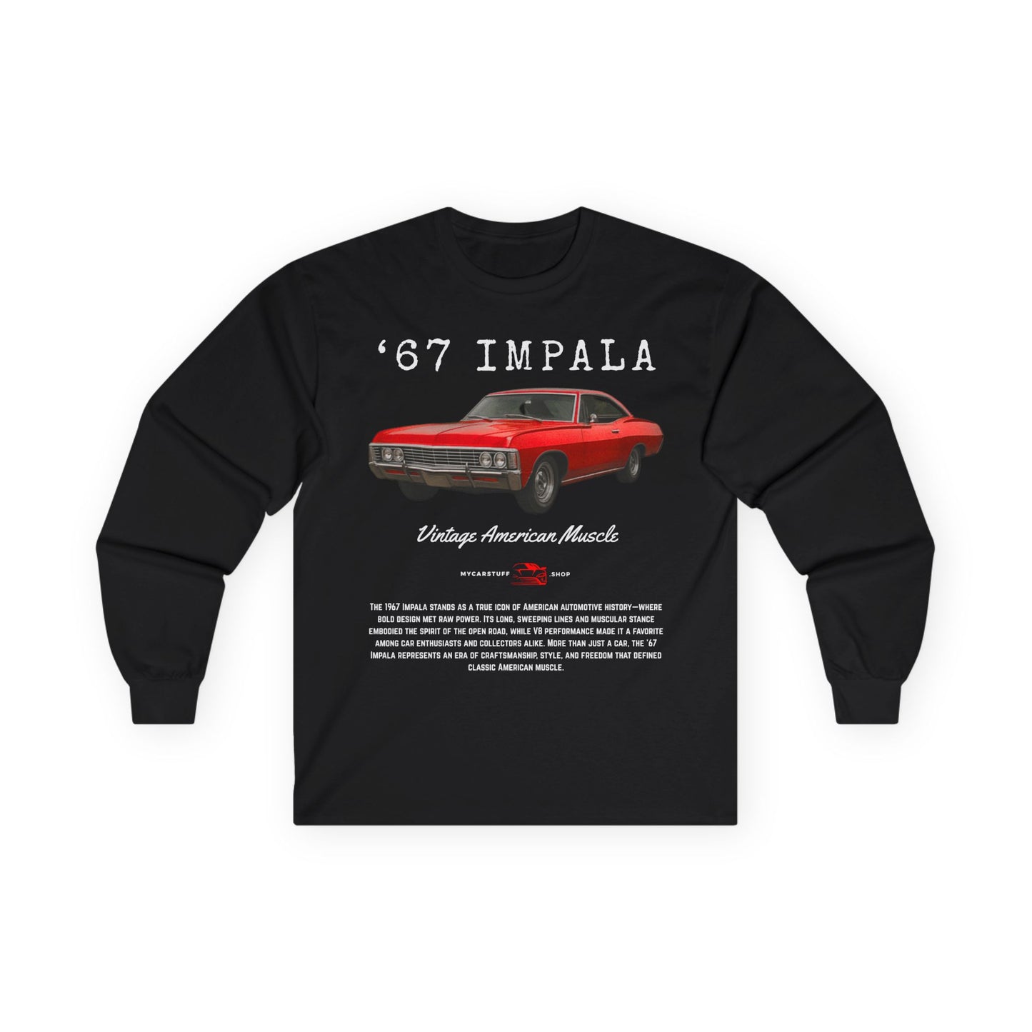 67 Impala Classic Car Unisex Ultra Cotton Long Sleeve Tee (Front Design)