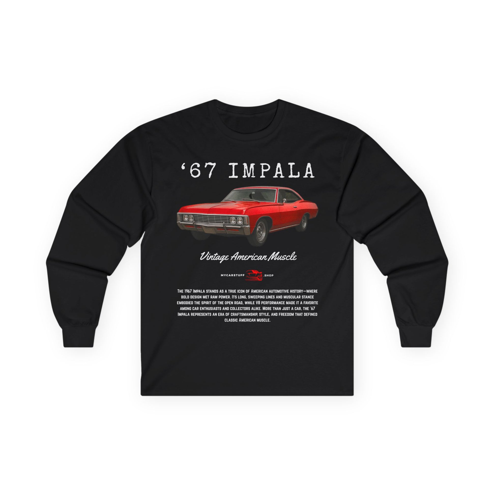 67 Impala Classic Car Unisex Ultra Cotton Long Sleeve Tee (Front Design)