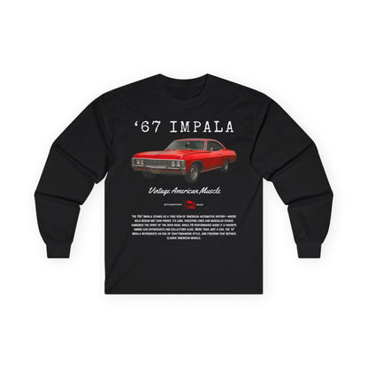67 Impala Classic Car Unisex Ultra Cotton Long Sleeve Tee (Front Design)