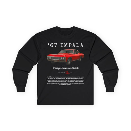 67 Impala Classic Car Unisex Ultra Cotton Long Sleeve Tee (Front Design)