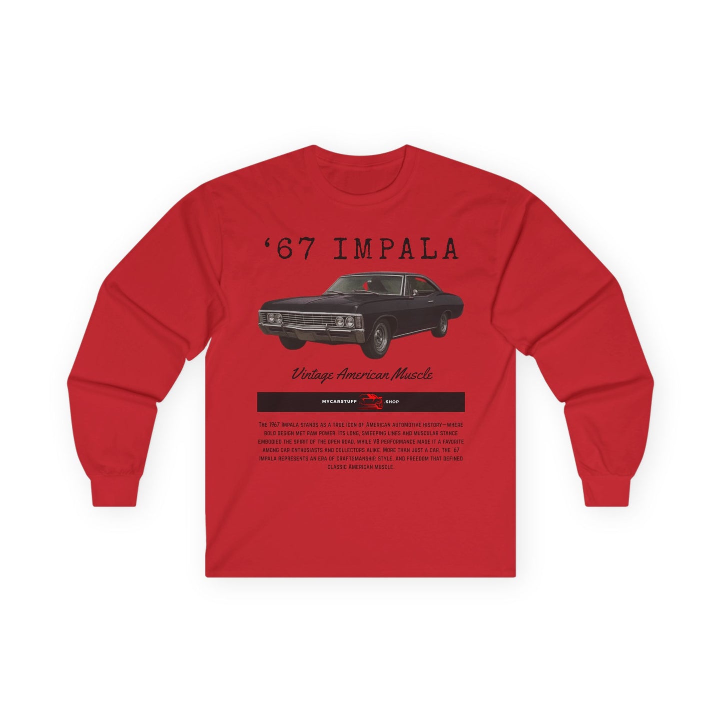 67 Impala Classic Car Unisex Ultra Cotton Long Sleeve Tee (Front Design)