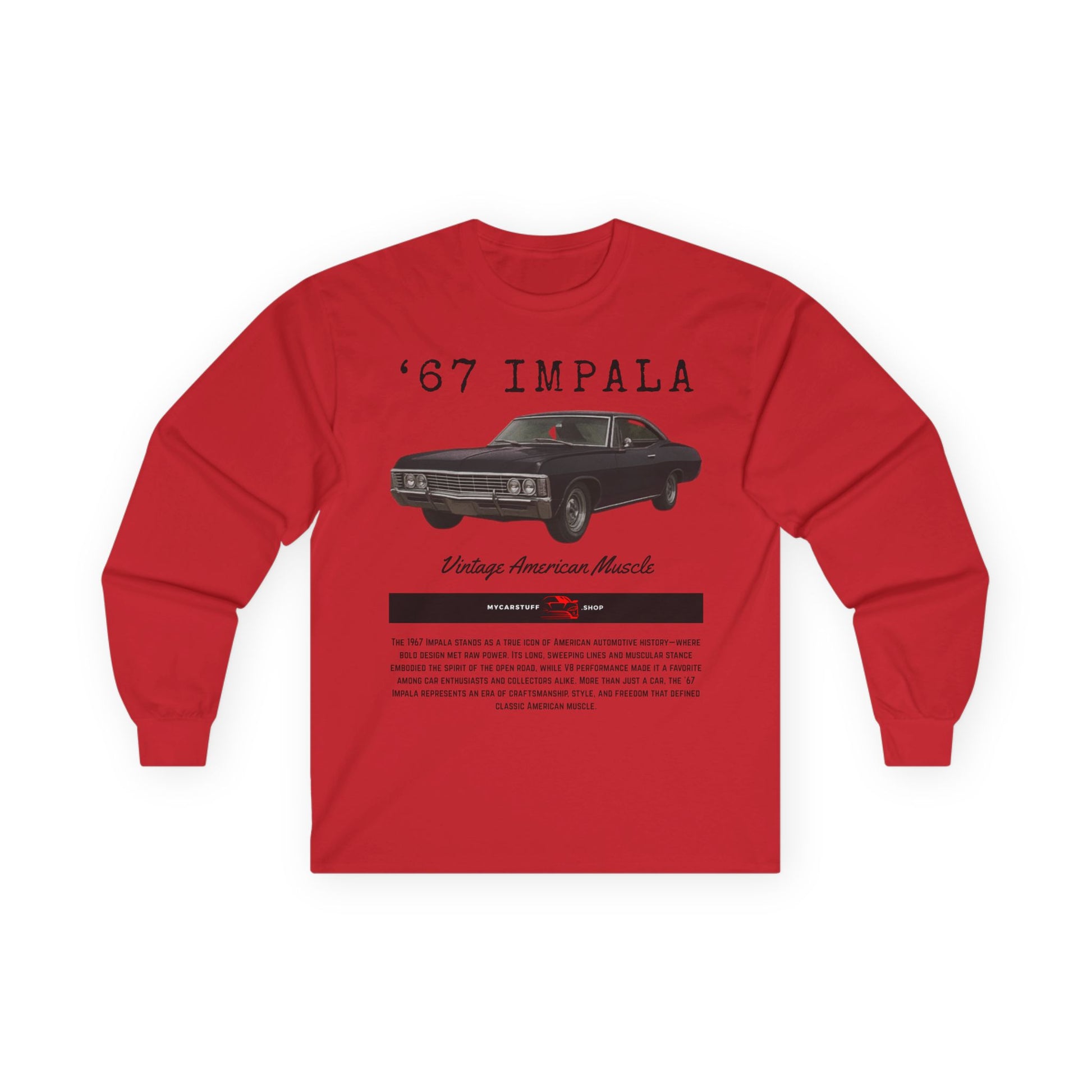 67 Impala Classic Car Unisex Ultra Cotton Long Sleeve Tee (Front Design)